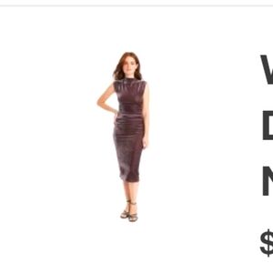 Women's velour side ruched drapery bodycon dress a new day mauve